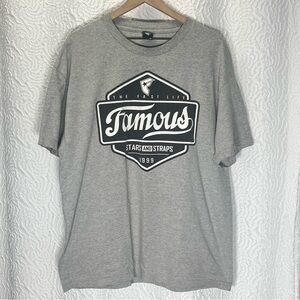 FAMOUS STARS AND STRAPS Gray Short Sleeve Tee